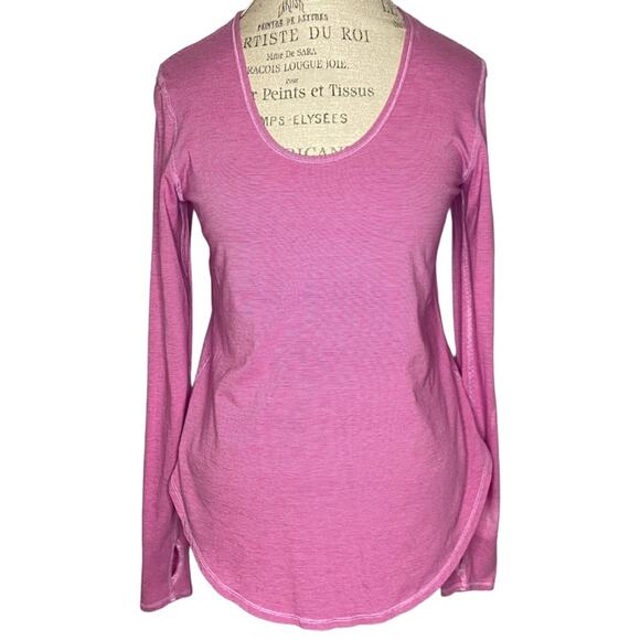Lululemon Yogini 5 Year Long Sleeve Tee Wee Stripe Raspberry Vintage Pink - Picture 1 of 9